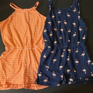 Old Navy Kids Flamingo and Striped Romper Set